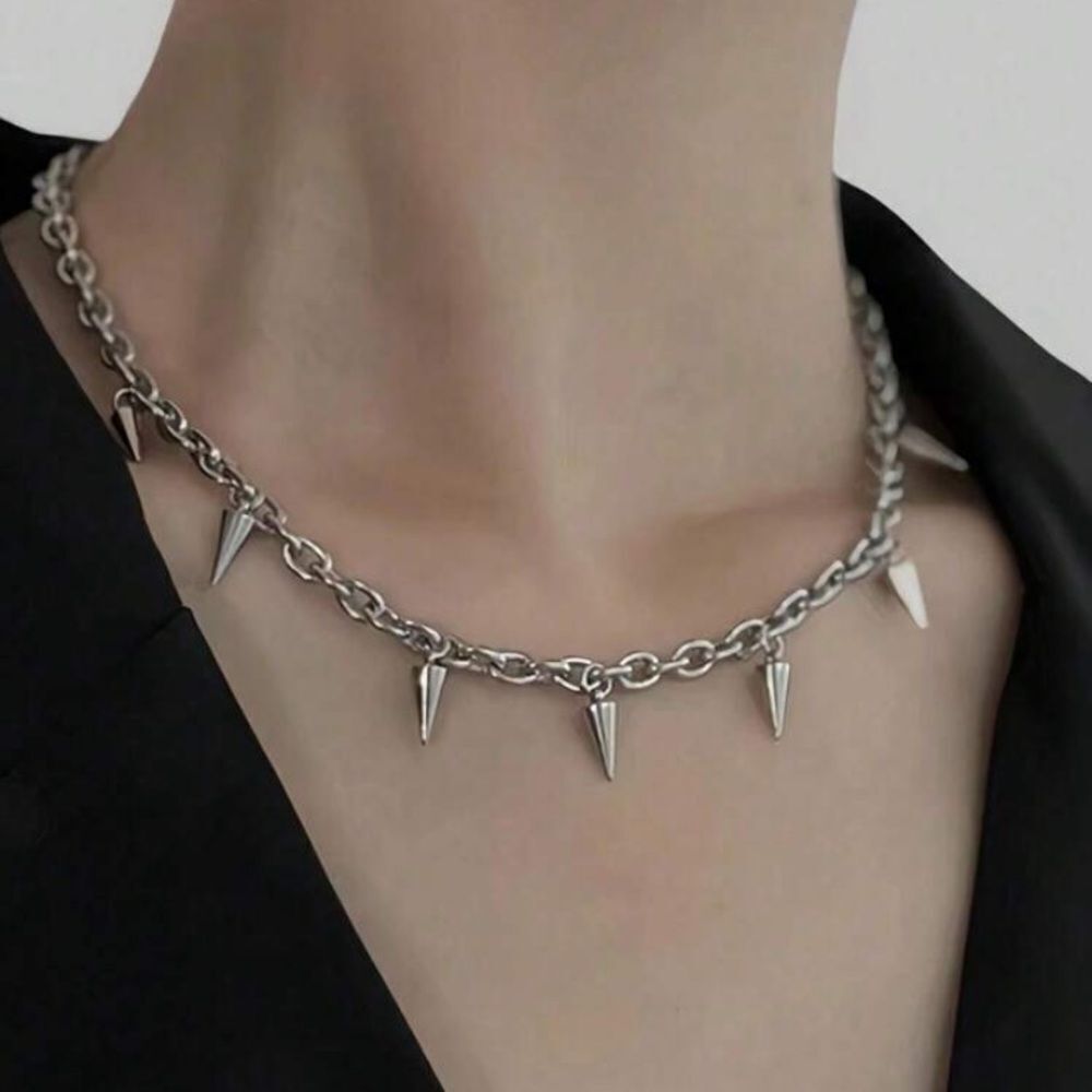 3for$20 INS European And American Geometric Cone Faux Leather Tassel Rivet